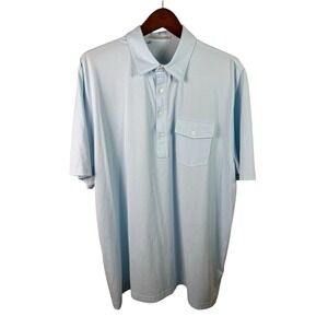 CRIQUET NWOT Light Blue Pima Blend Polo Shirt Mens Size XXL Golf Casual